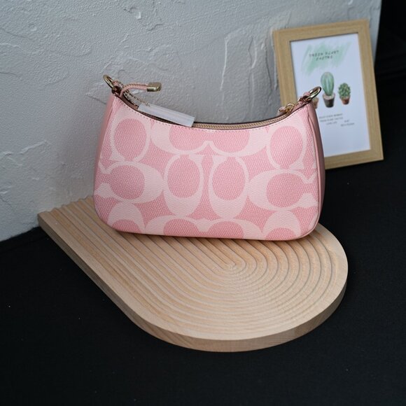 COACH Teri Shoulder Bag In Signature Canvas - Picture 3 of 8